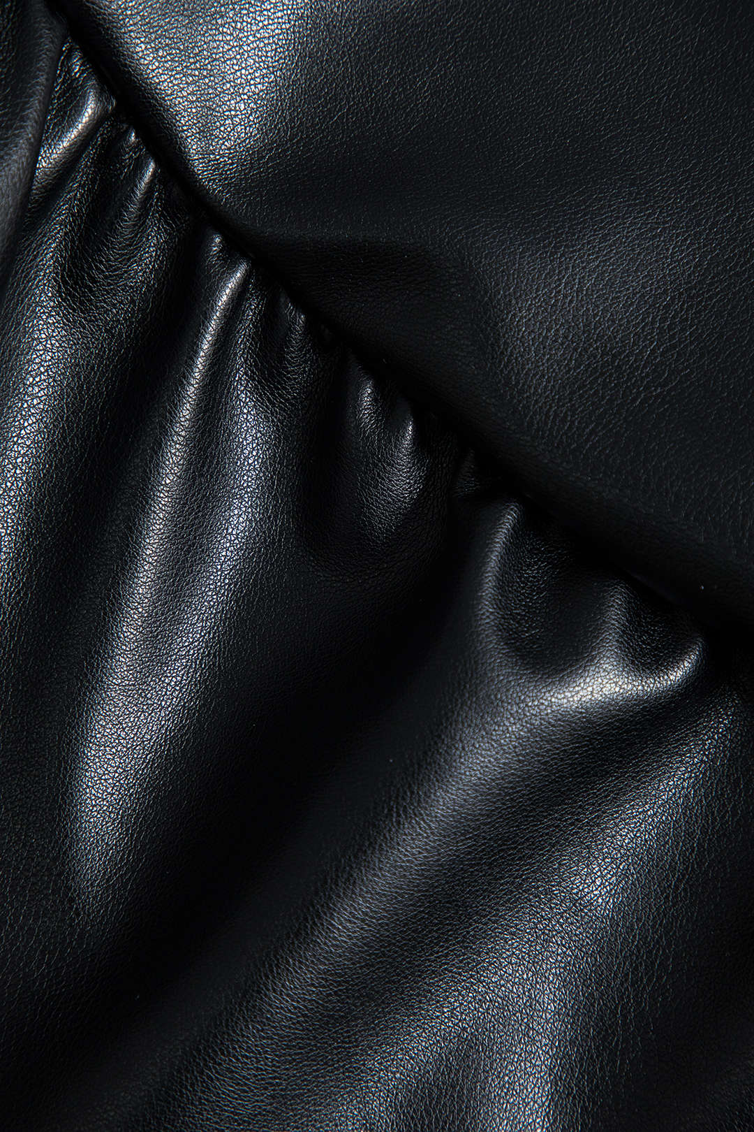 Plus Size Faux Leather Tie-Front Patchwork Skirt