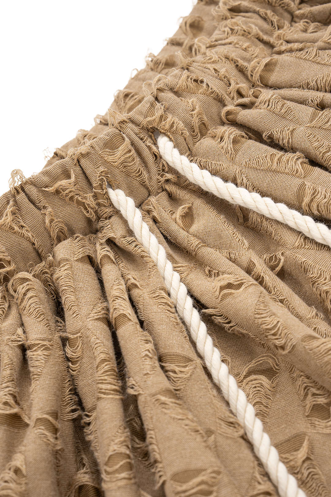 Ripped Drawstring Skirt