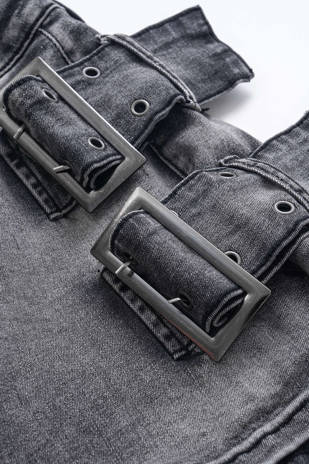 Metallic Decorated Denim Skirt