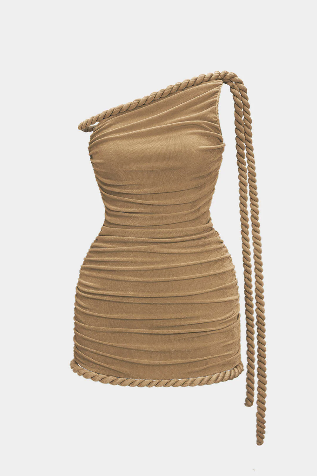 Plus Size Patchwork Twist Knot Sleeveless Mini Dress