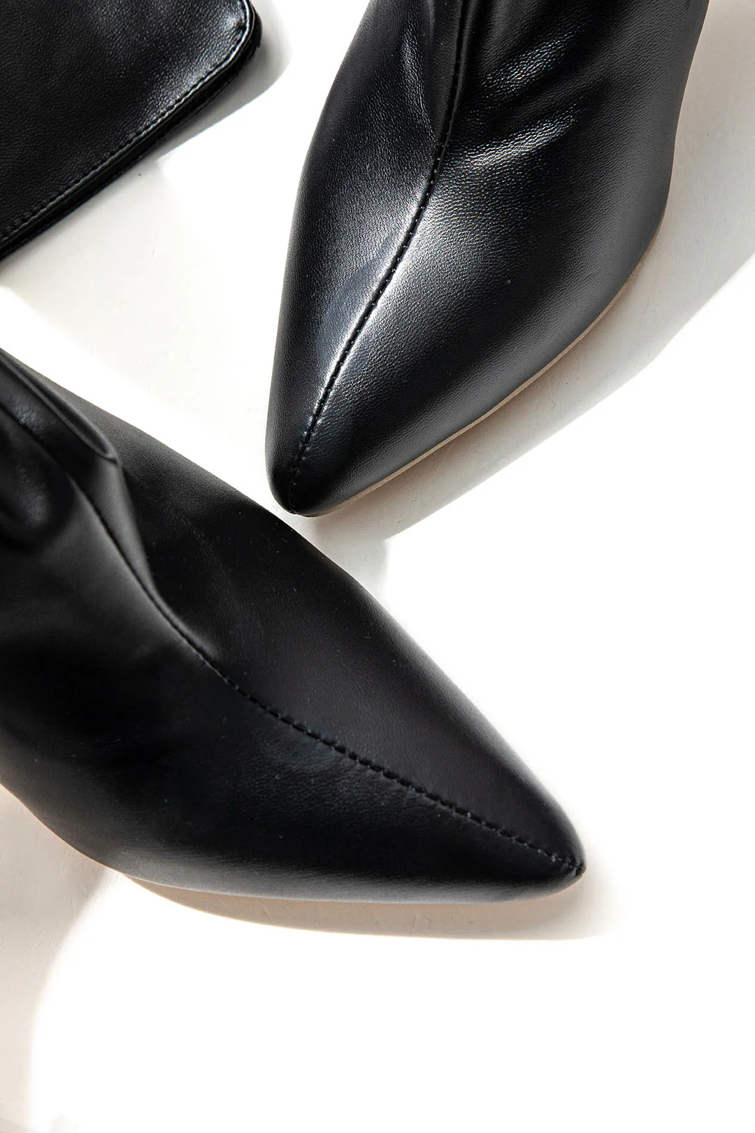 Faux Leather Pointed Toe Over-the-Knee Boots