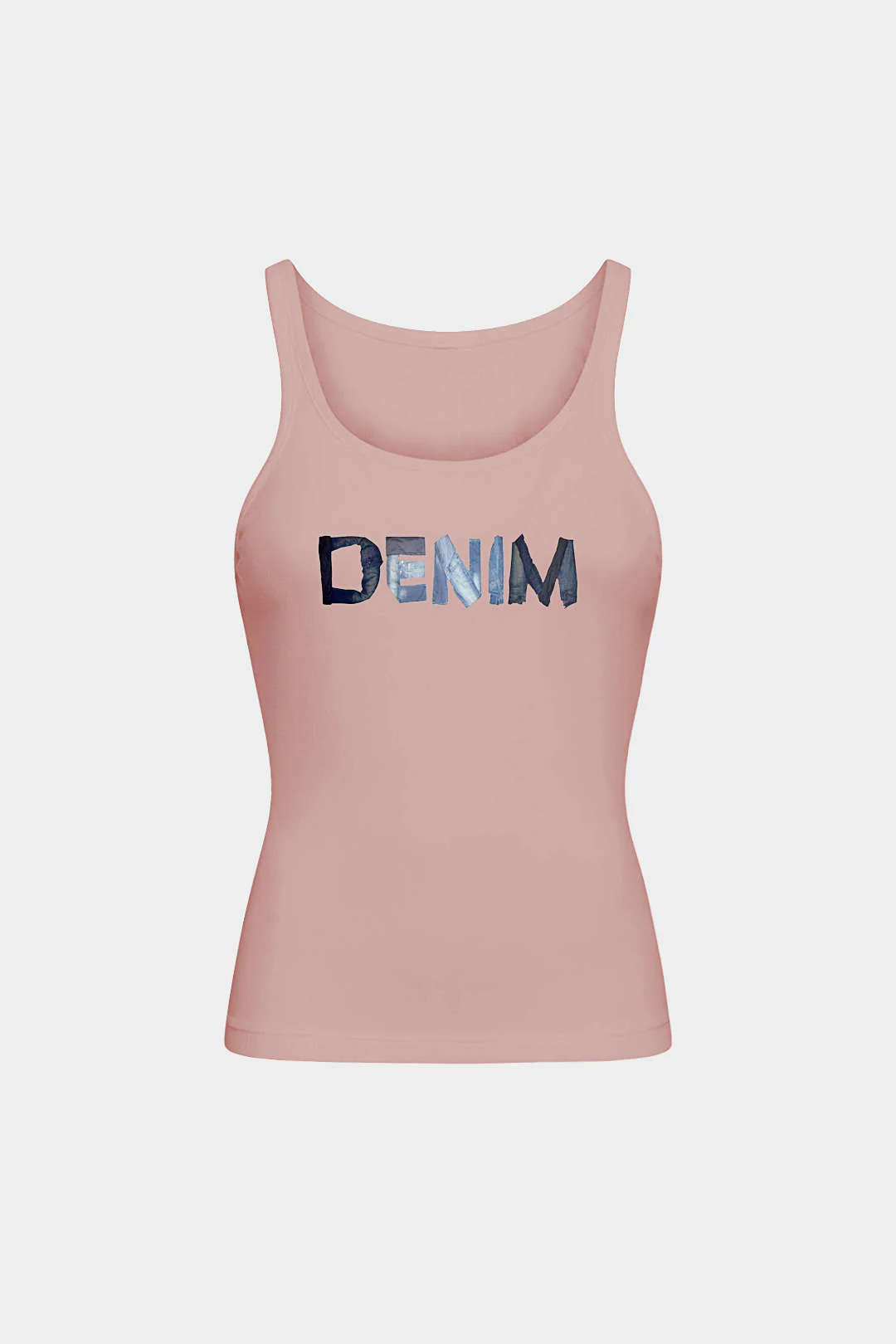 Printed Letter Sleeveless Tank Top