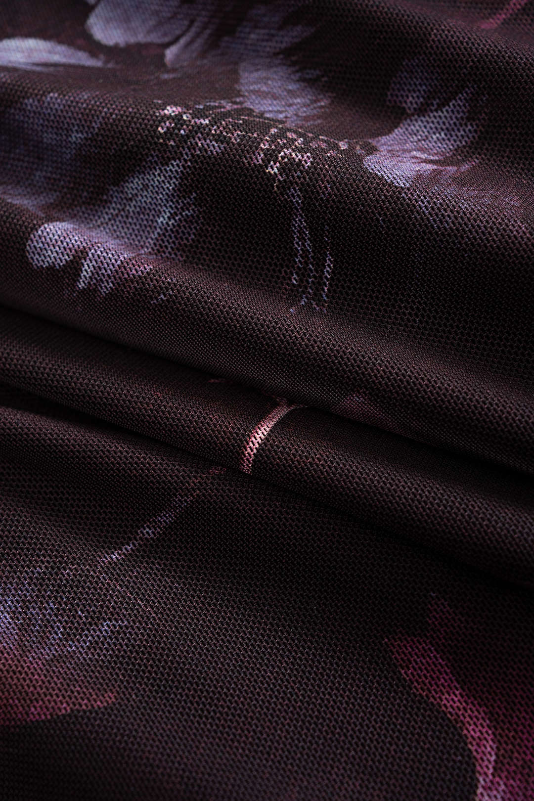 Mesh Floral Print Lace Trim Asymmetrical Sleeveless Mini Dress