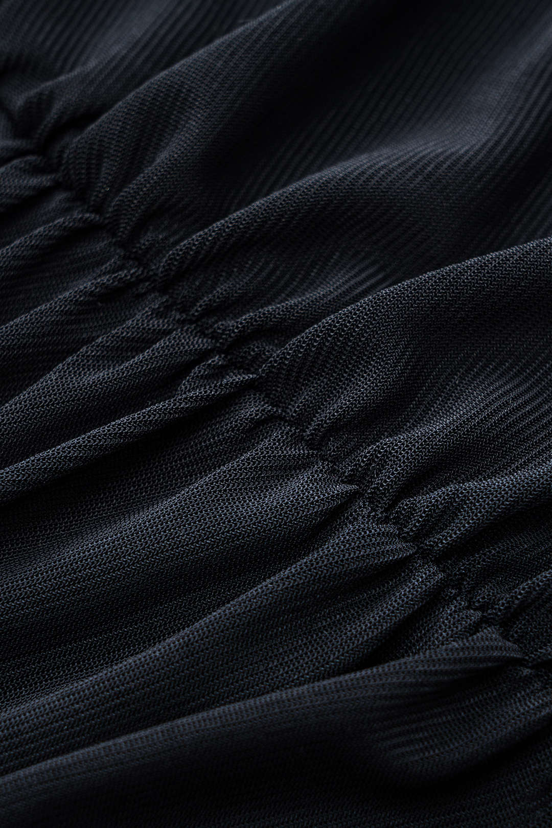 Mesh Off-the-Shoulder Ruched Long Dress