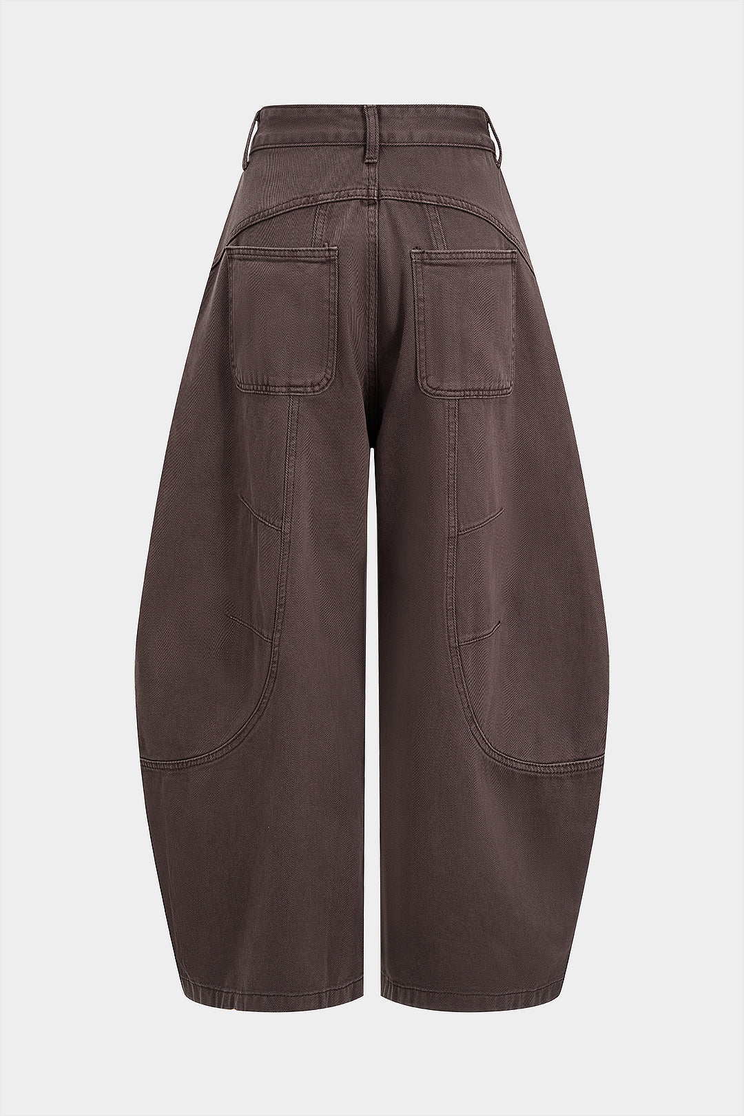 Denim Stitching Detail Wide Leg Jeans