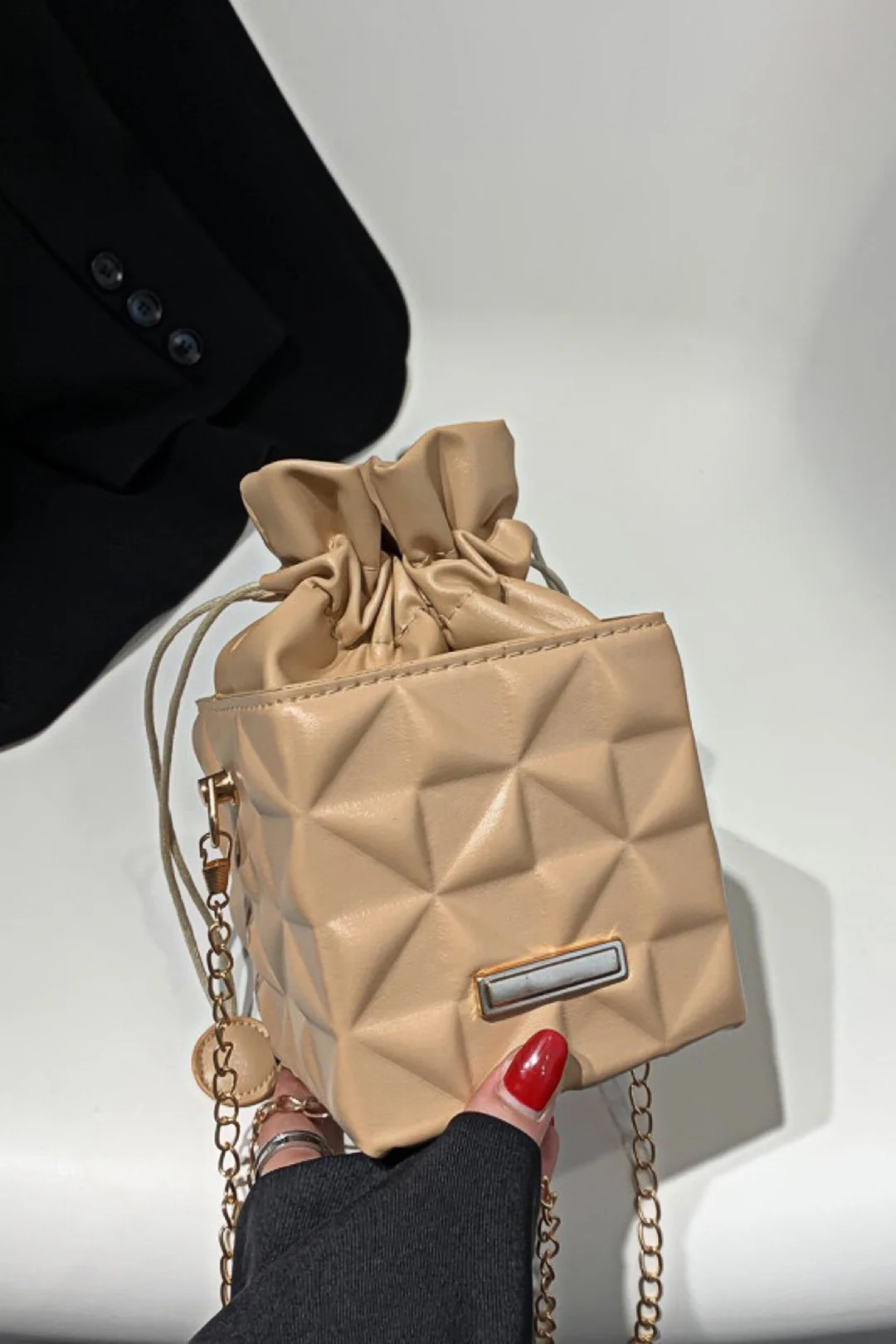 Fake Leather Crossbody Bag