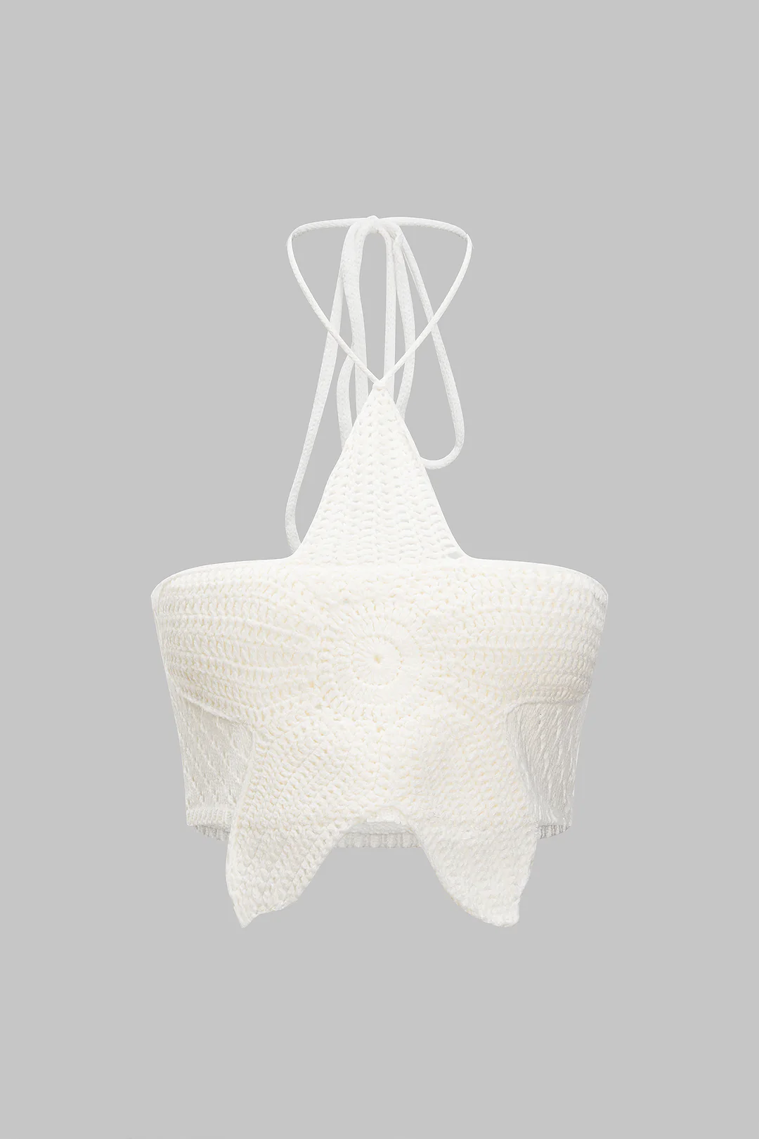Knit Halter Tie-Up Cut Out Tube Top