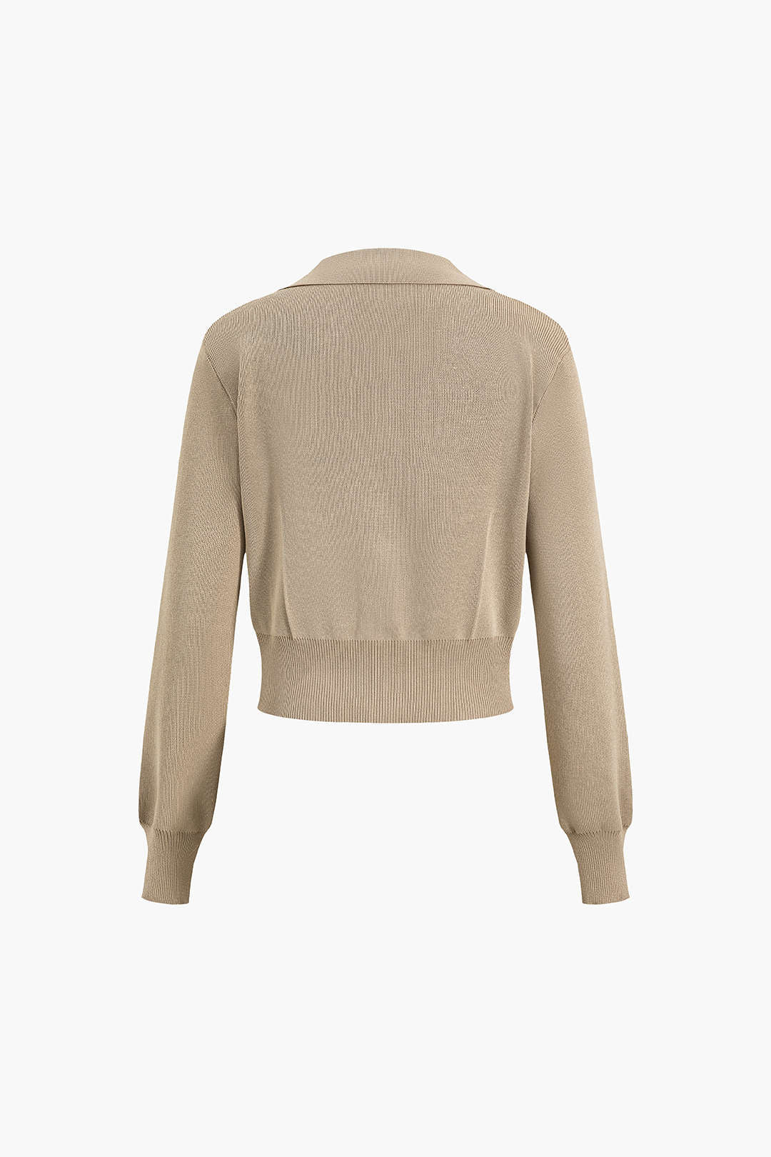 Cropped Button-Up Knit Top and Maxi Skirt Ensemble