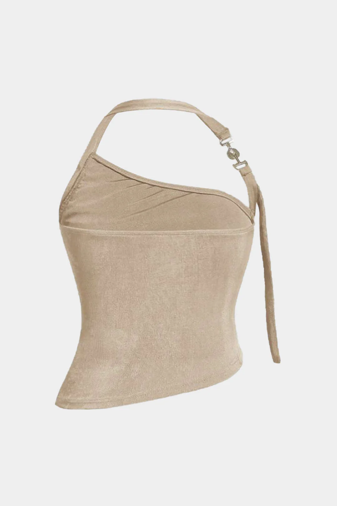 Plus Size Backless Asymmetric Ruched Camisole Top