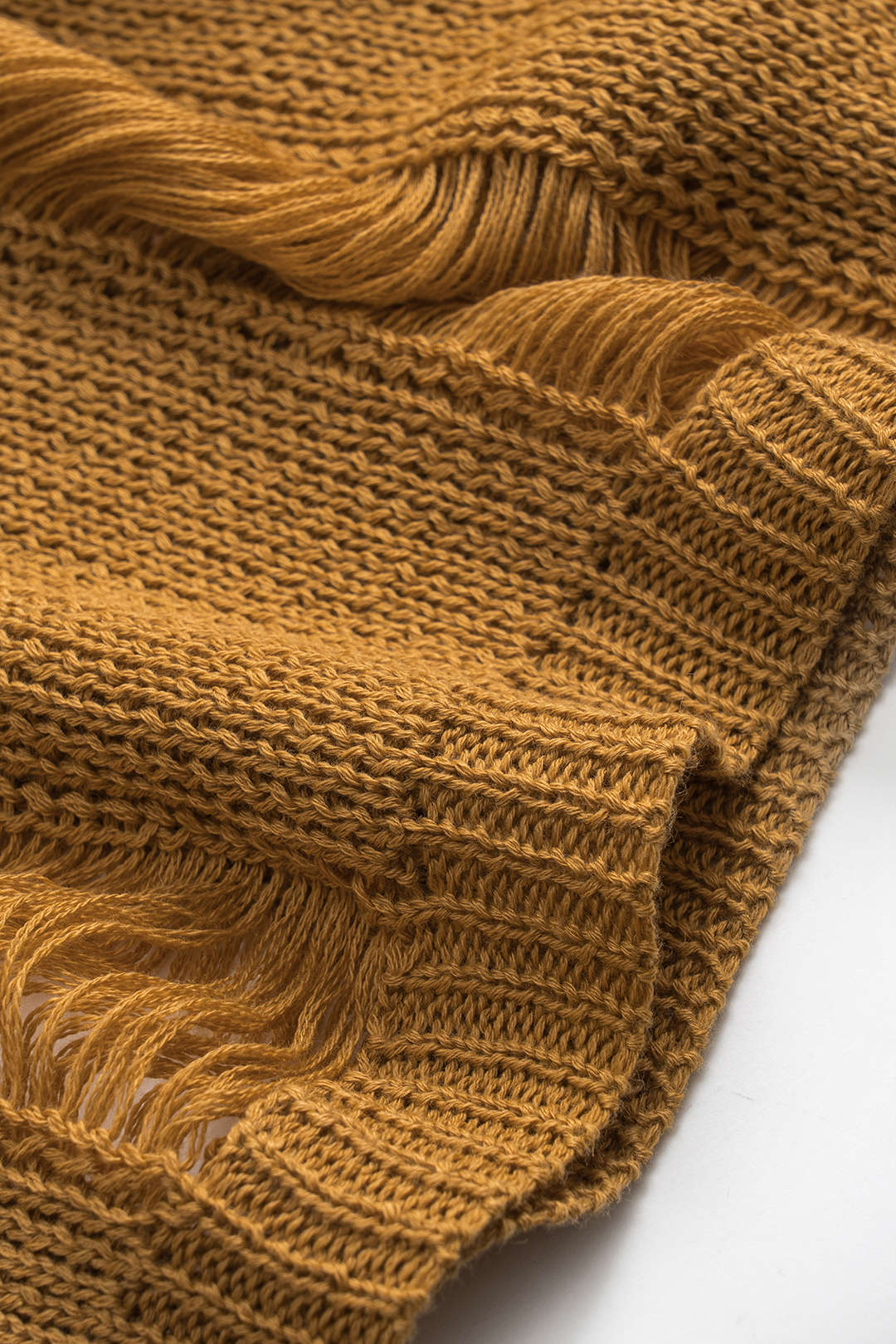 Plus Size Knit Distressed Ladder Tank Top