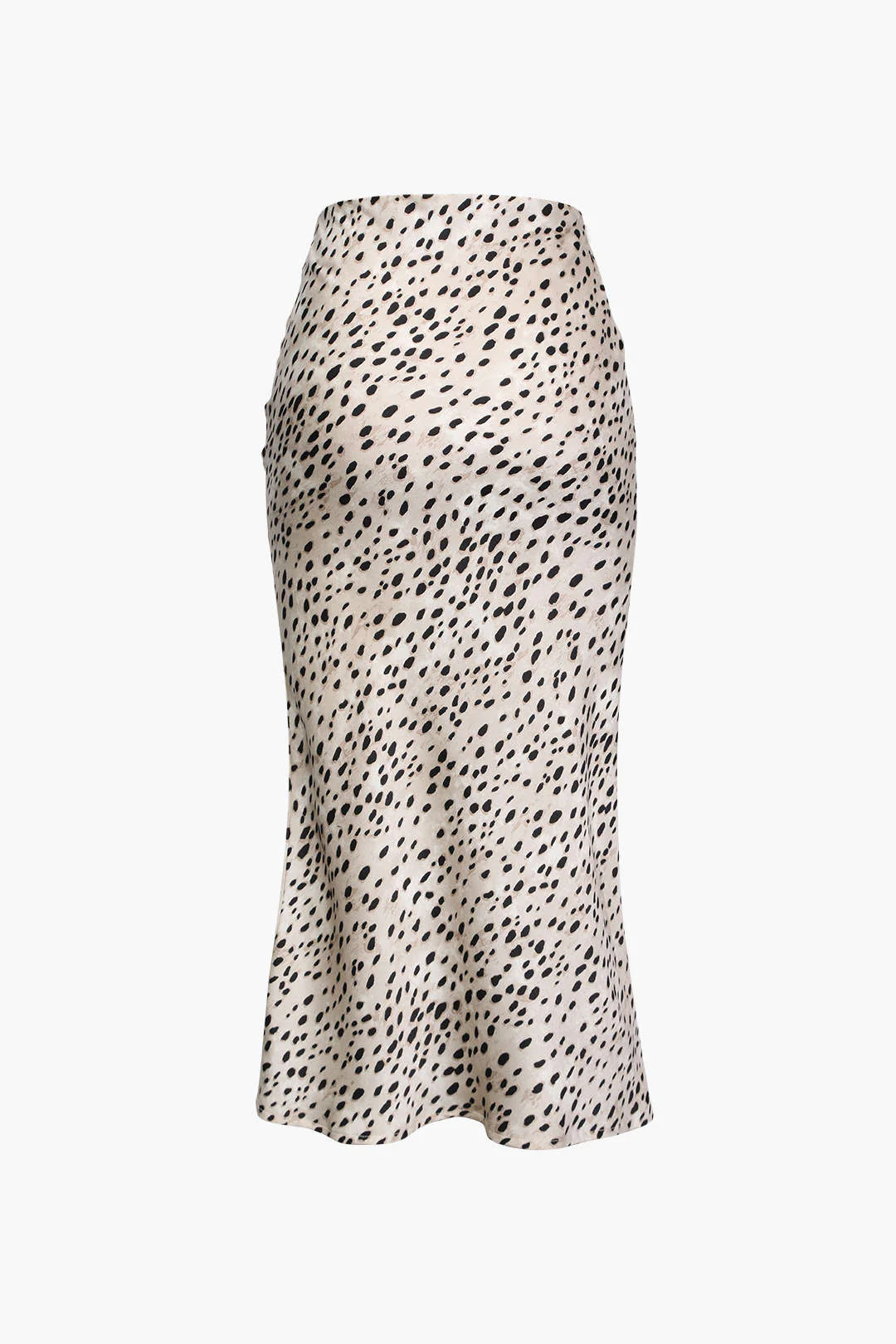 Leopard Print Drawstring Split Skirt