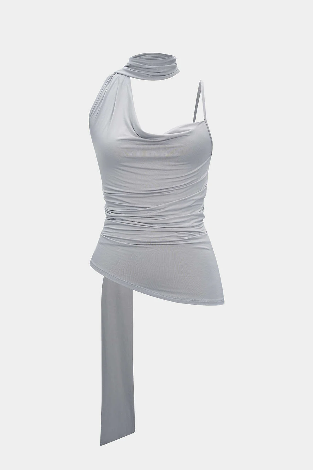 Halter Neck Ruched Cami Top