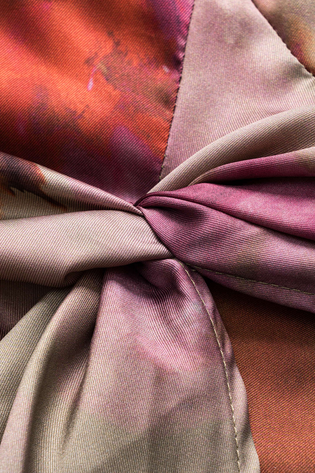 Plus Size Ombre Print Ruched Short Sleeve Midi Dress