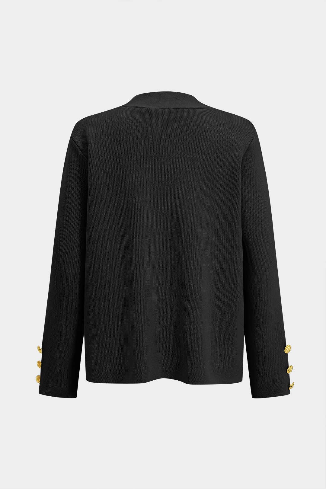 Button-Design Knit Cardigan and Wide-Leg Pants Set