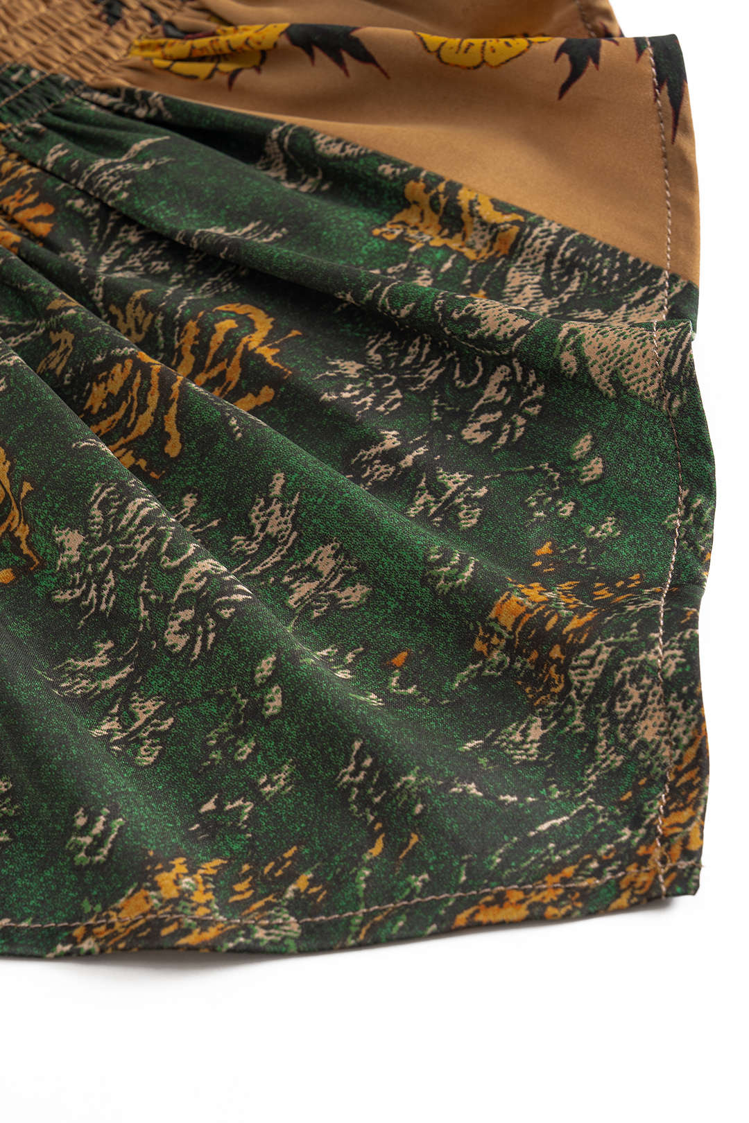 Floral Print Shirred Tube Top