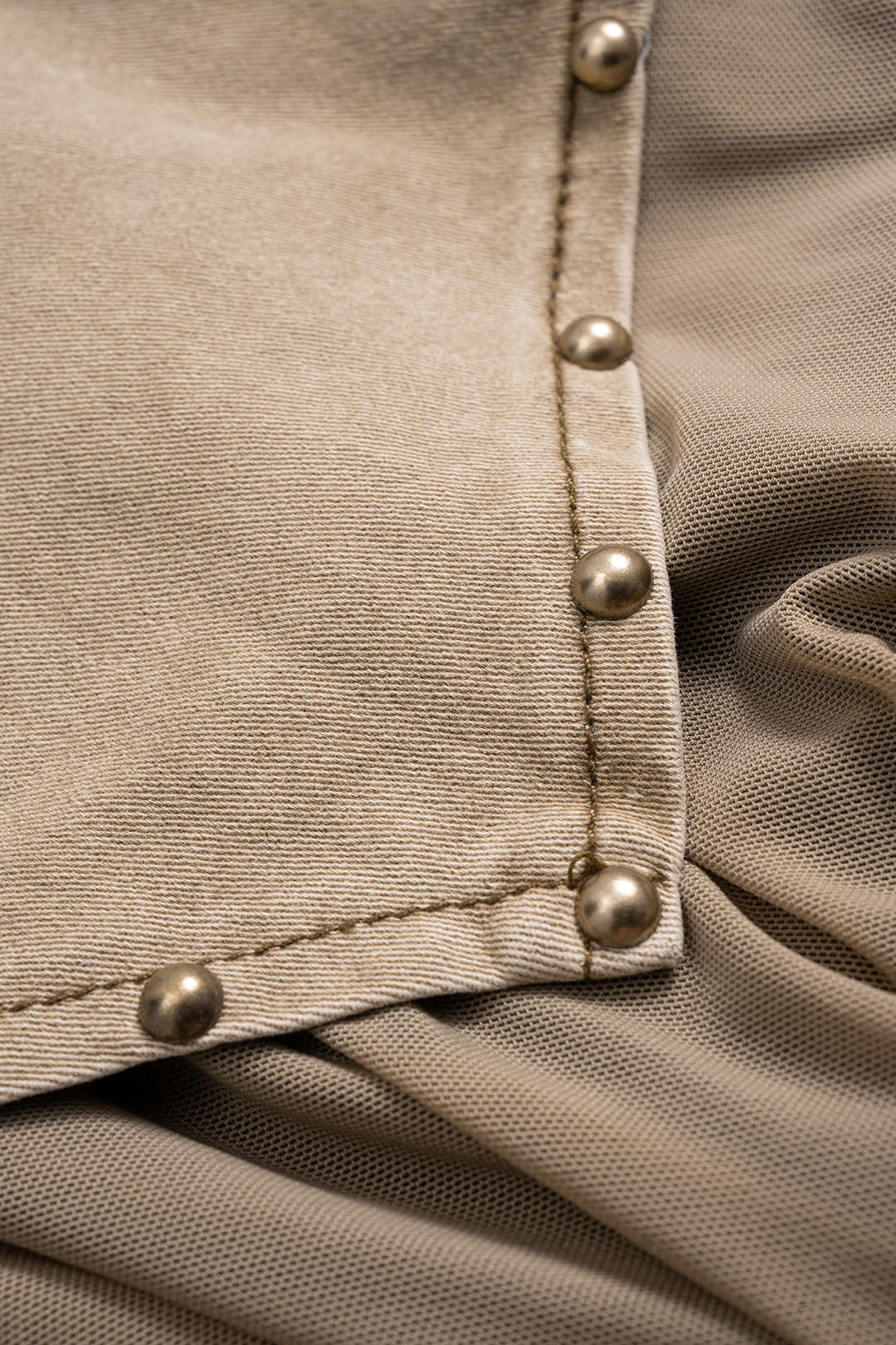 Denim Chiffon Ruffle Patchwork Skirt