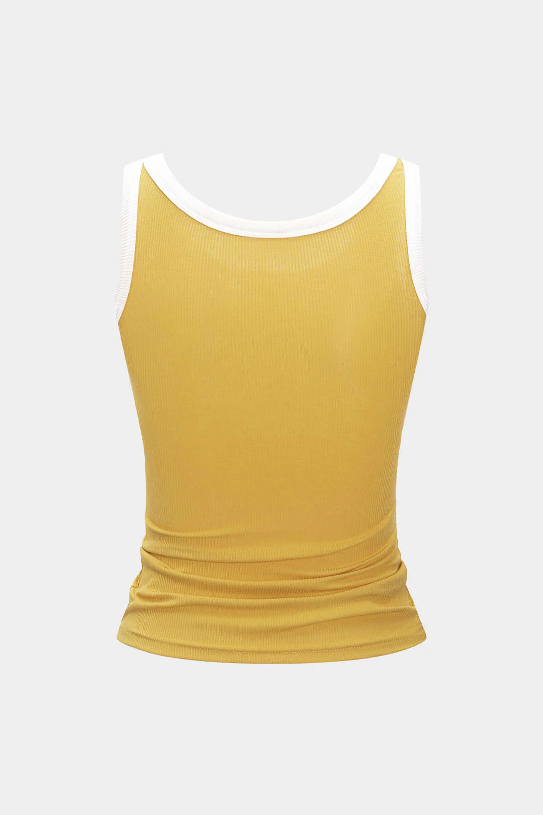 Ribbed Contrast Tank Top
