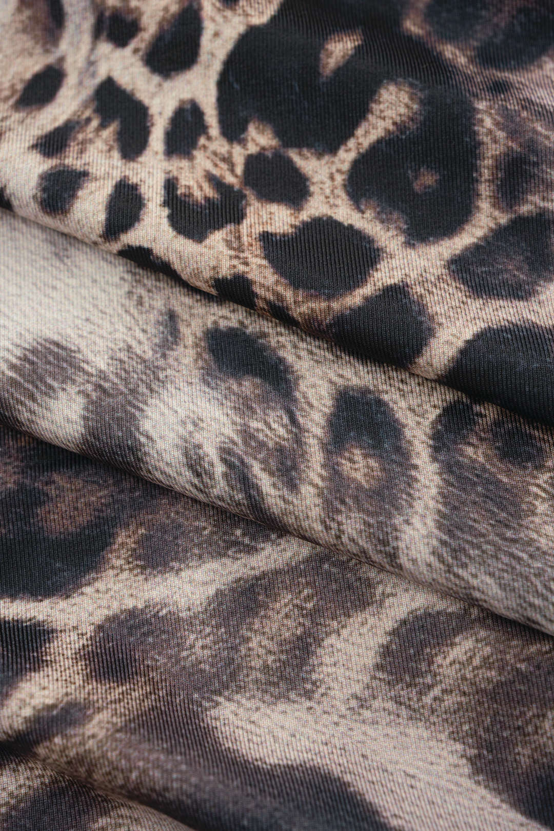 Leopard Jacquard Zipper Skirt