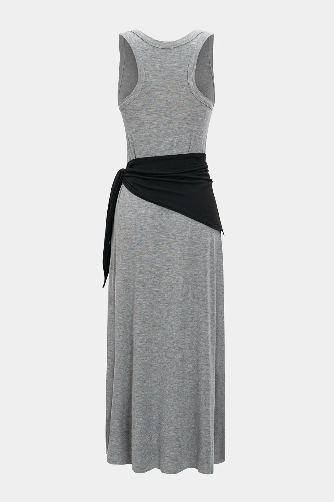 Tie-Up Ruched Sleeveless Maxi Dress