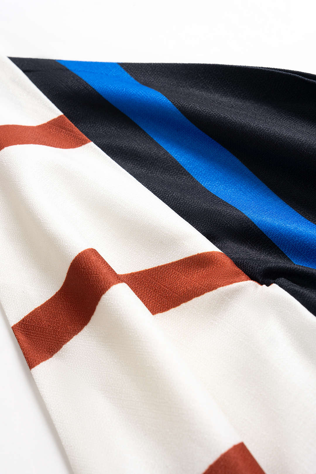 Linen Contrast Print Color Block Stripes Tie-Back Sleeveless Mini Dress