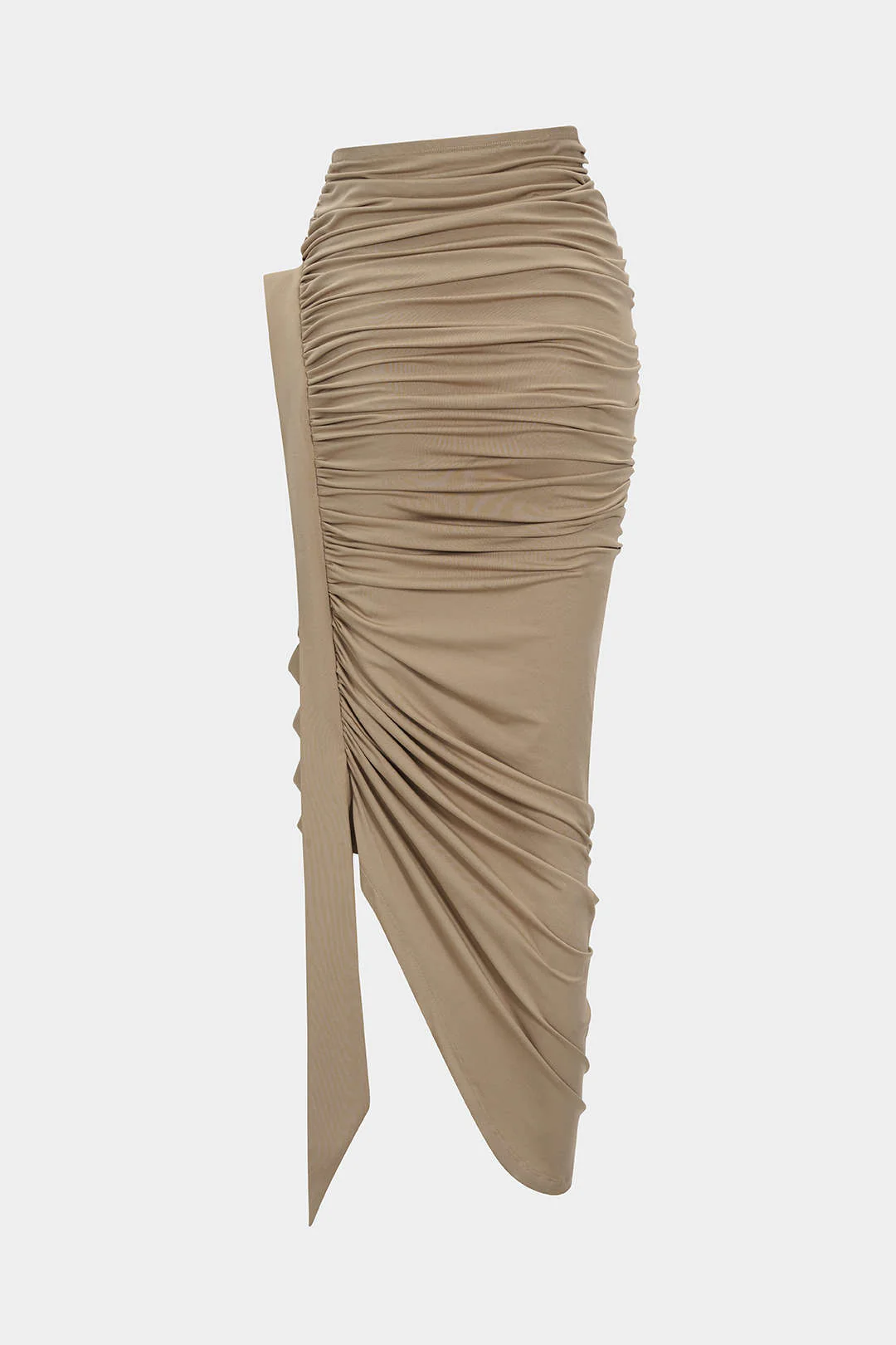 Ruched Asymmetric Skirt