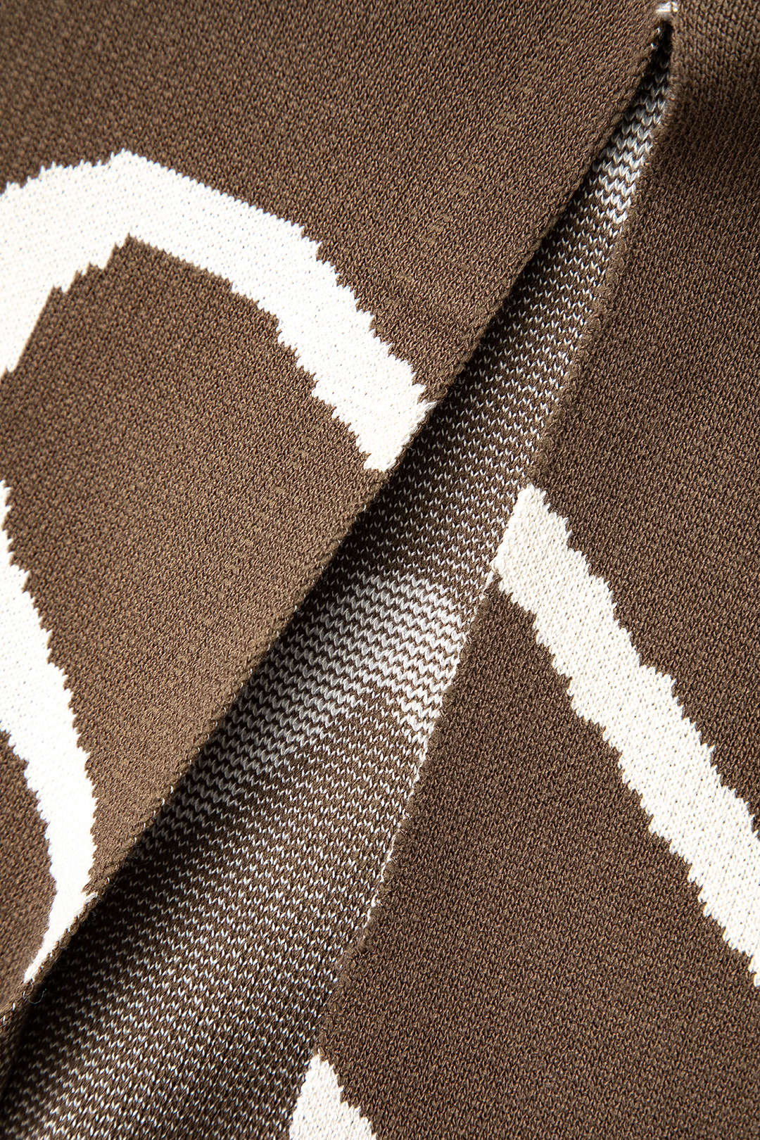 Line Pattern Cut-Out Slit Knit Maxi Dress