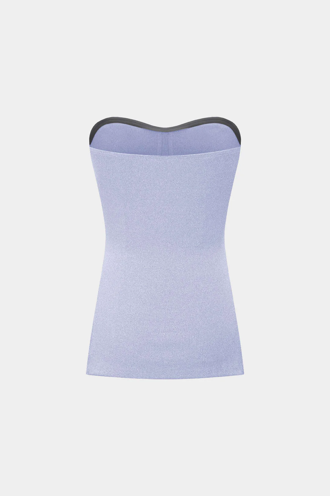 Simple Solid Knit Strapless Top and Shorts Set