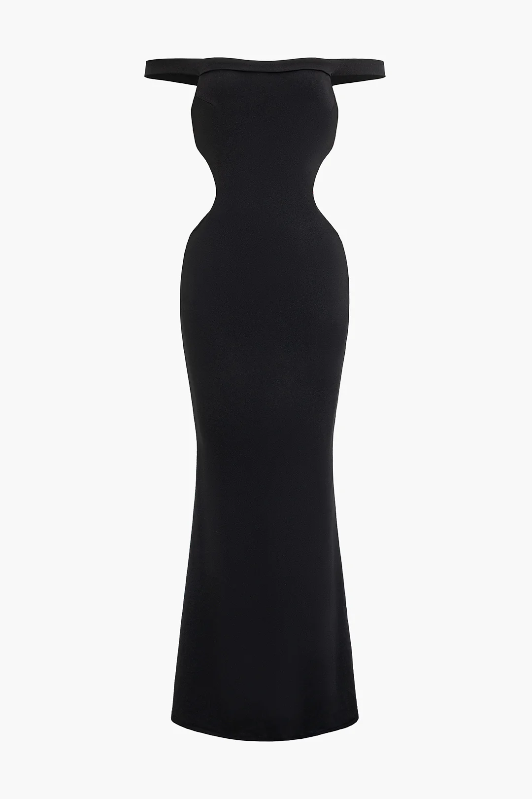 Off Shoulder Zipper Backless Sleeveless Maxi Dress