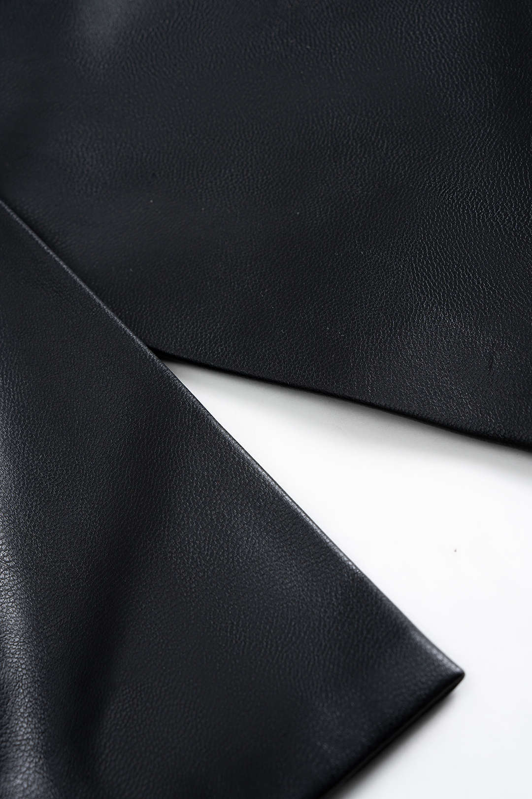 Faux Leather Metallic Button Round Neck Shoulder Pads Vest