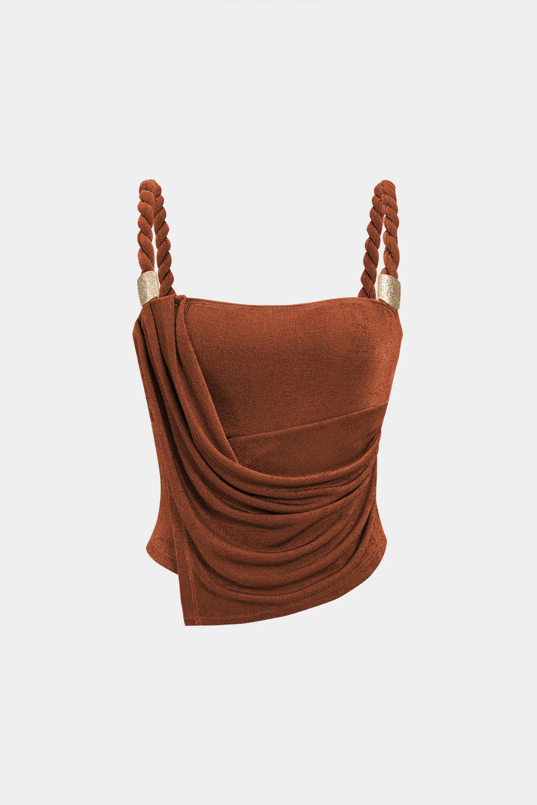 Ruched Twisted Knot Slip Camisole Top