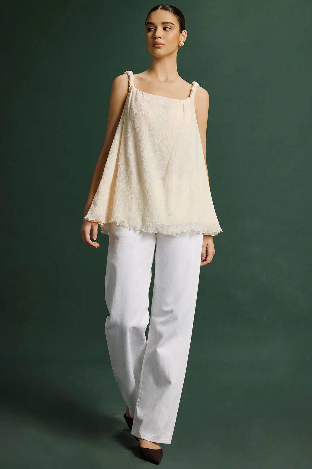 Twisted Knot Irregular Hem Camisole Top