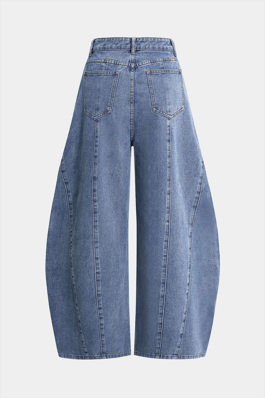 Denim Washed Barrel Jeans
