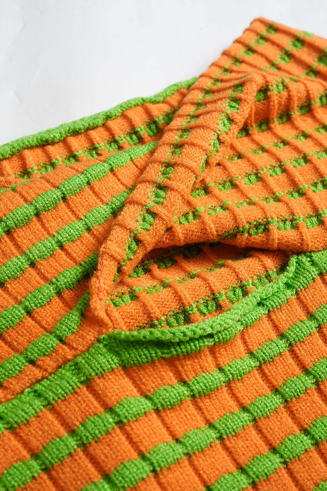 Knit Color Block Stripes Print Hollow Out Tube Top