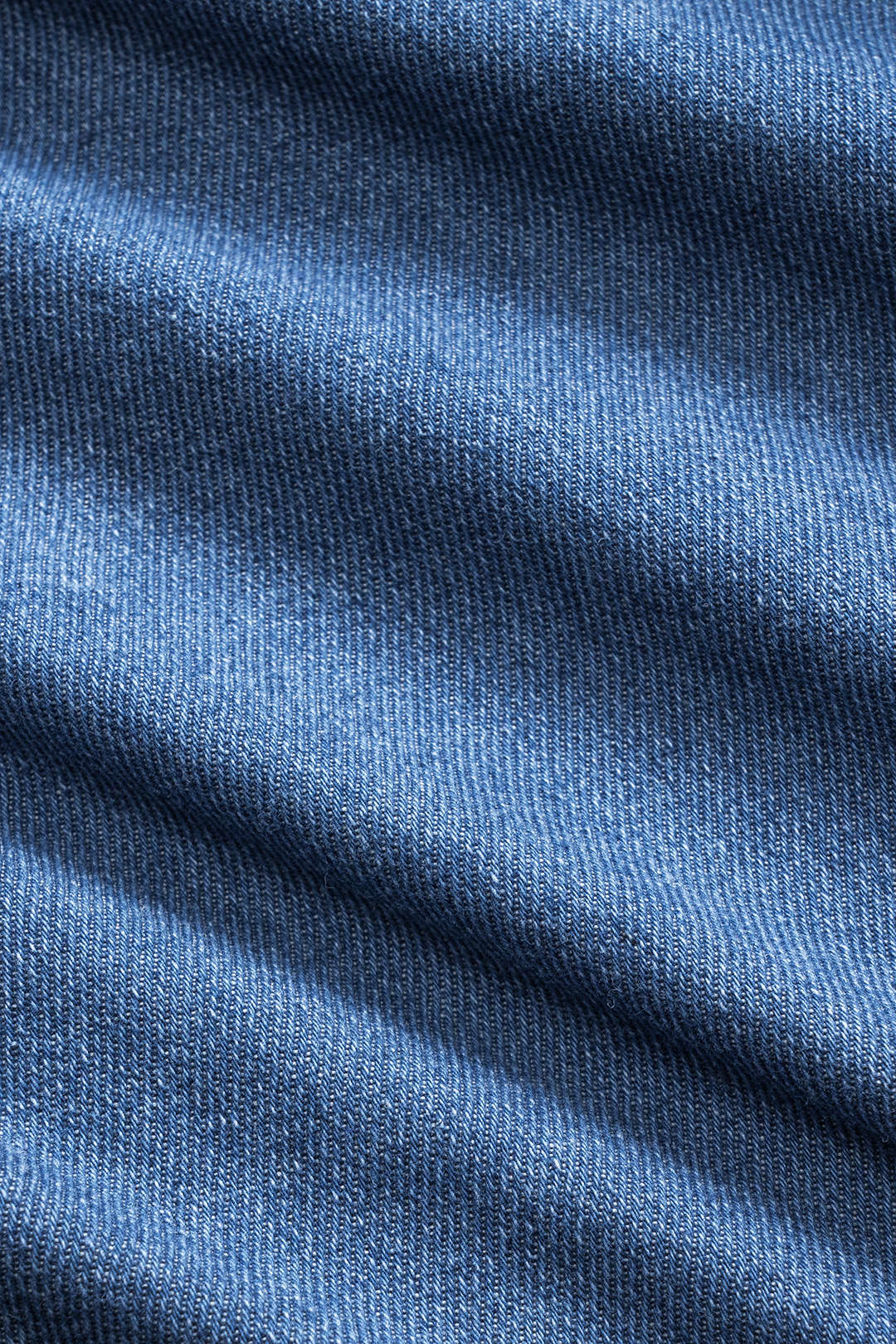 Denim Ruffled Ruched V-neck Crop Top