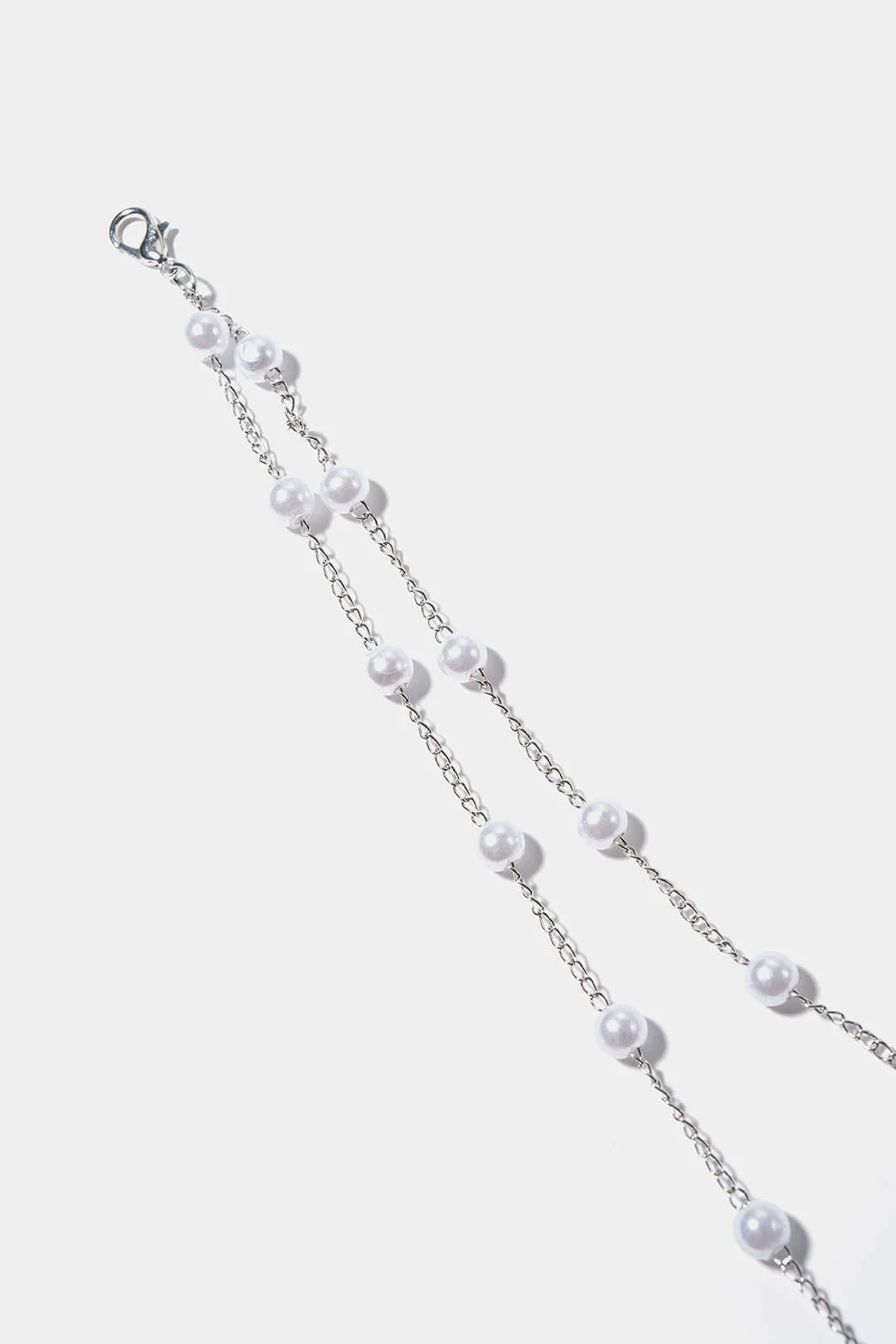 Pearl Metallic Chain Necklace