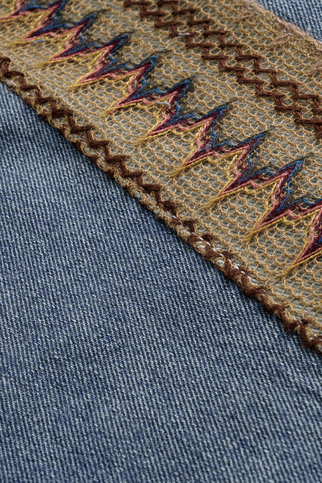 Denim Ripped Patchwork Shorts