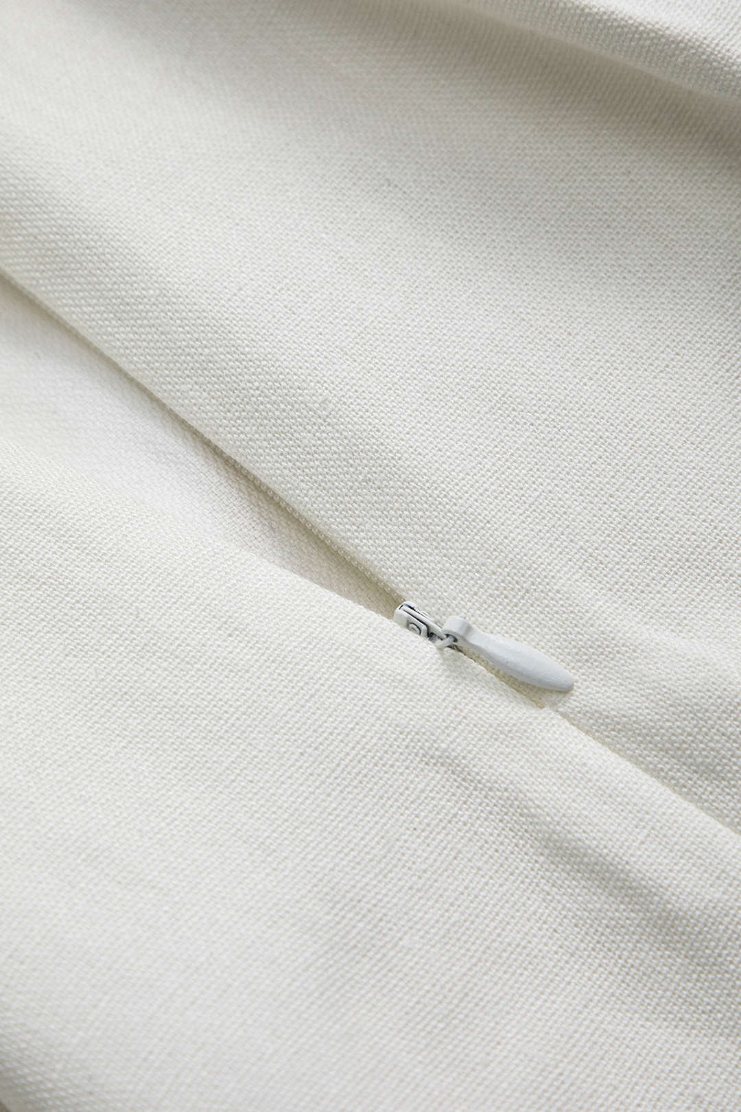 Linen Ruched Zipper Skirt