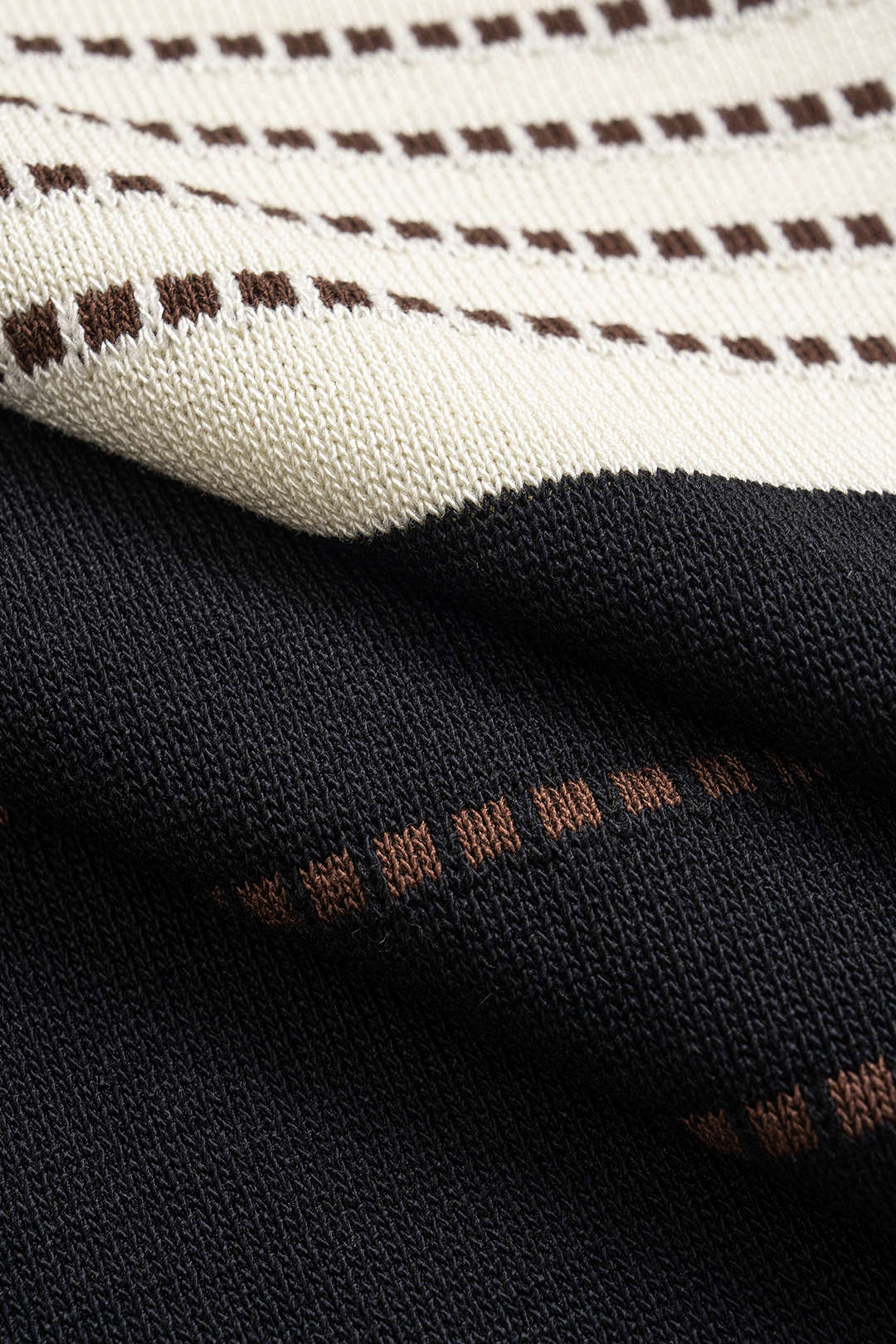 Knit Stripes Contrast Print Round Neck Short Sleeve Top And Skirt Set