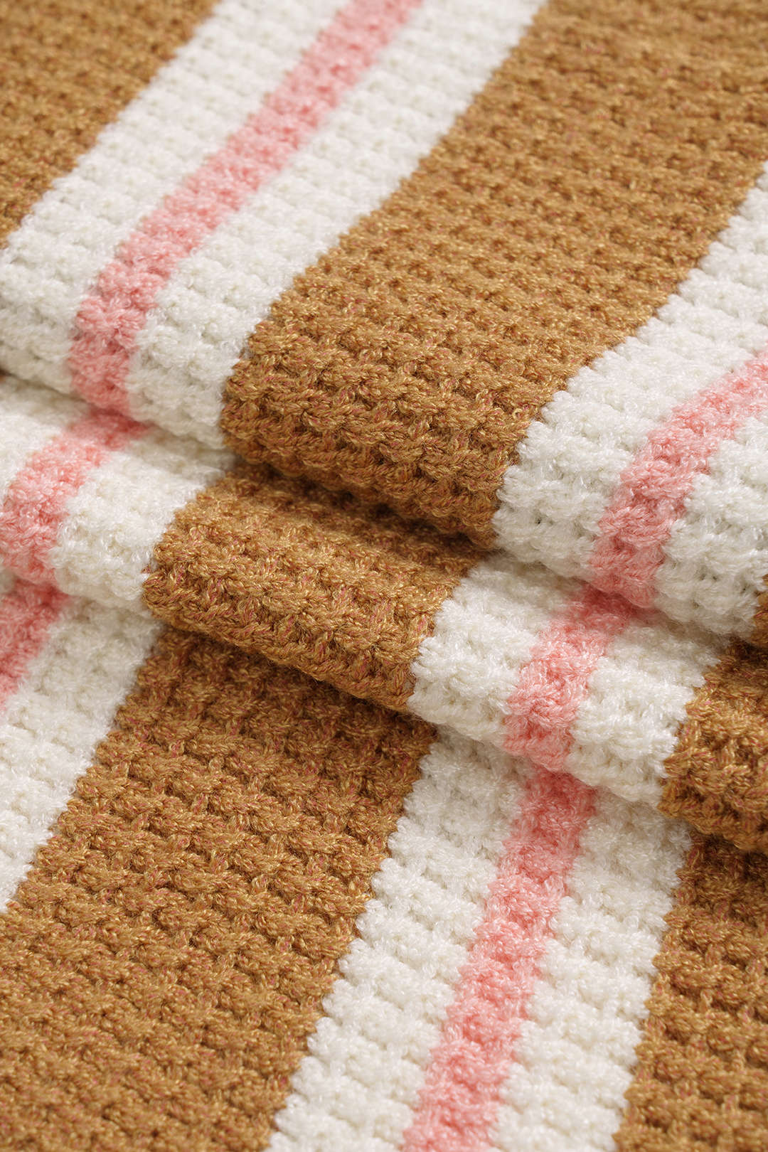 Knit Contrasting Striped Print Hollow Tube Top