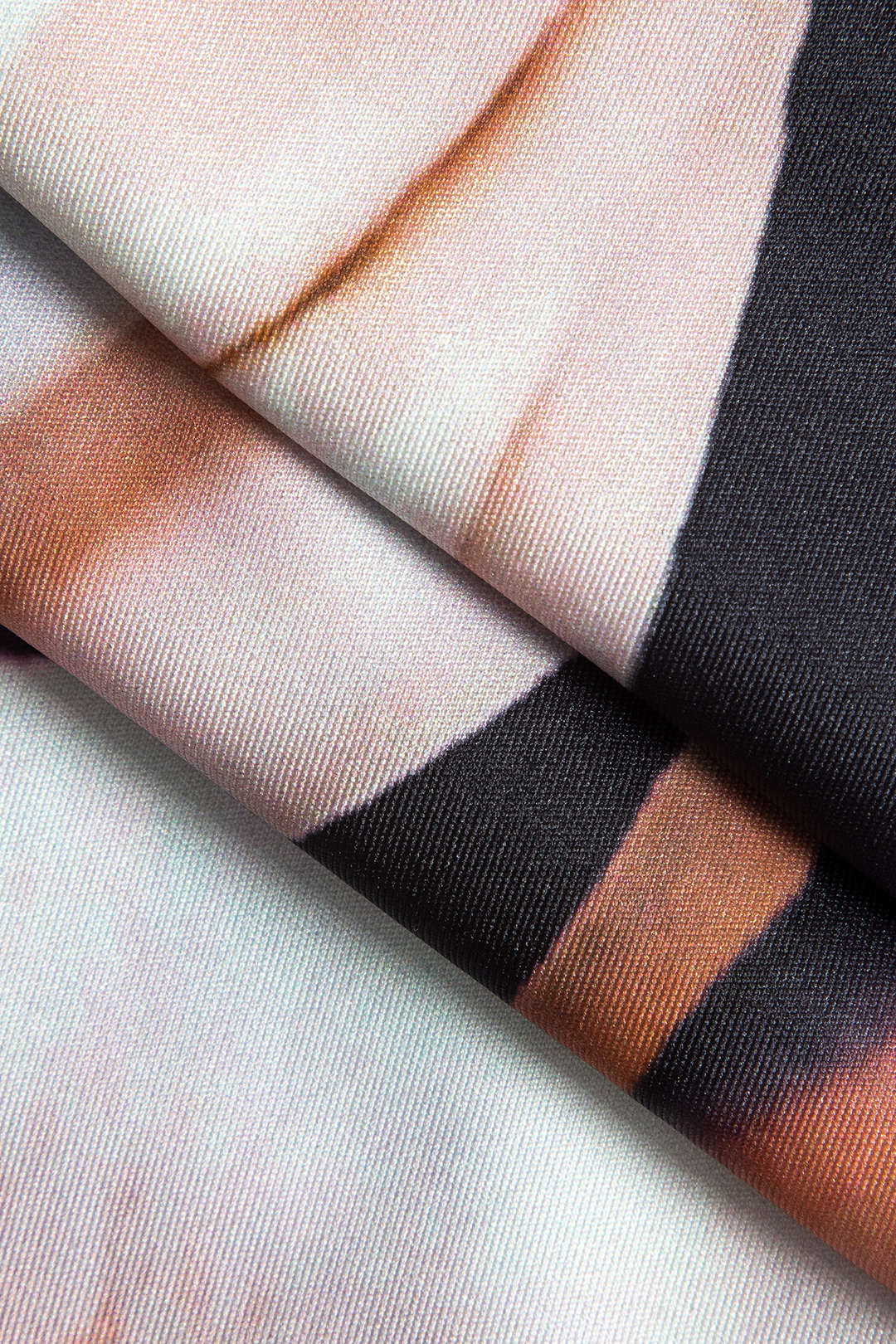 Abstract Floral Print Long Sleeve Top and Midi Skirt Combo