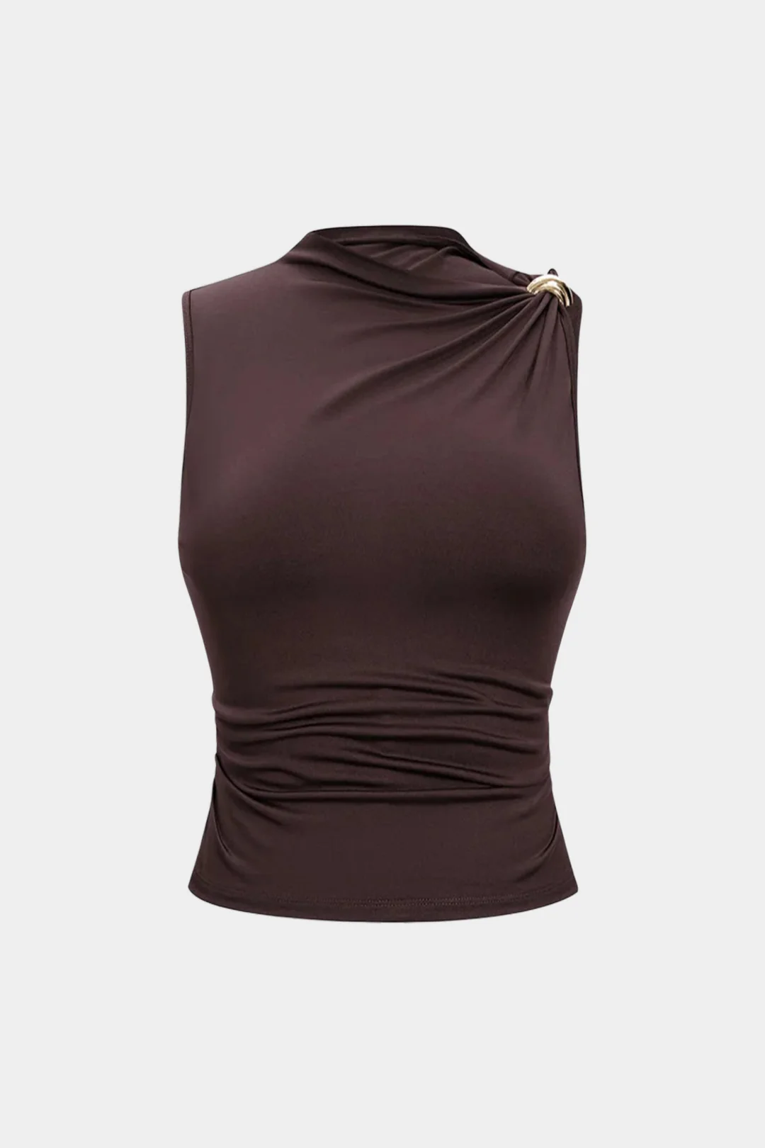 Asymmetrical Ruched Tank Top