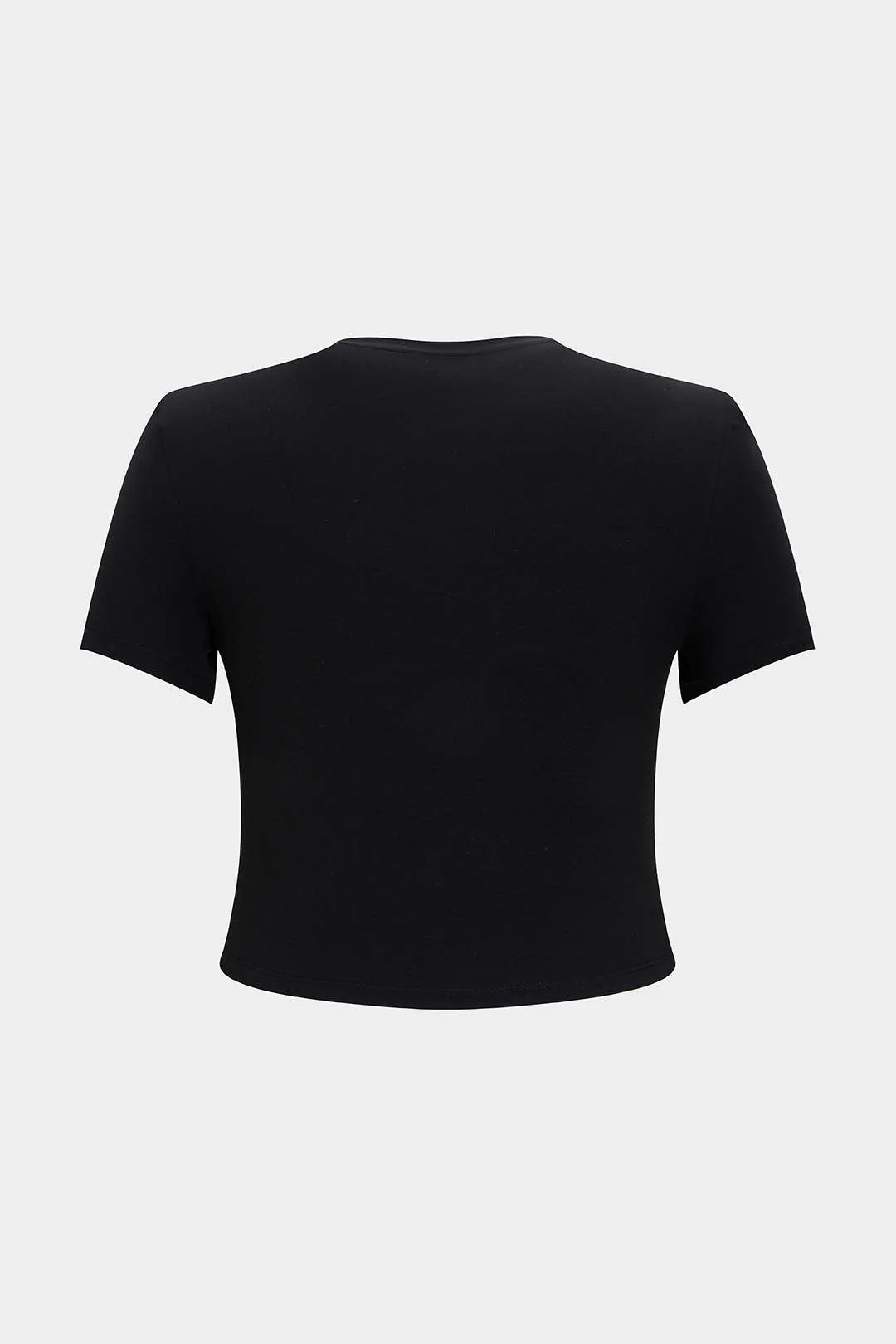 Plus Size Printed Denim Short Sleeve T-Shirt