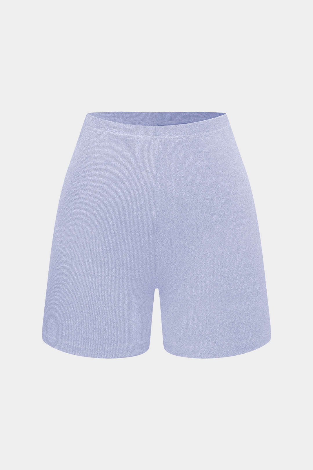 Simple Solid Knit Strapless Top and Shorts Set