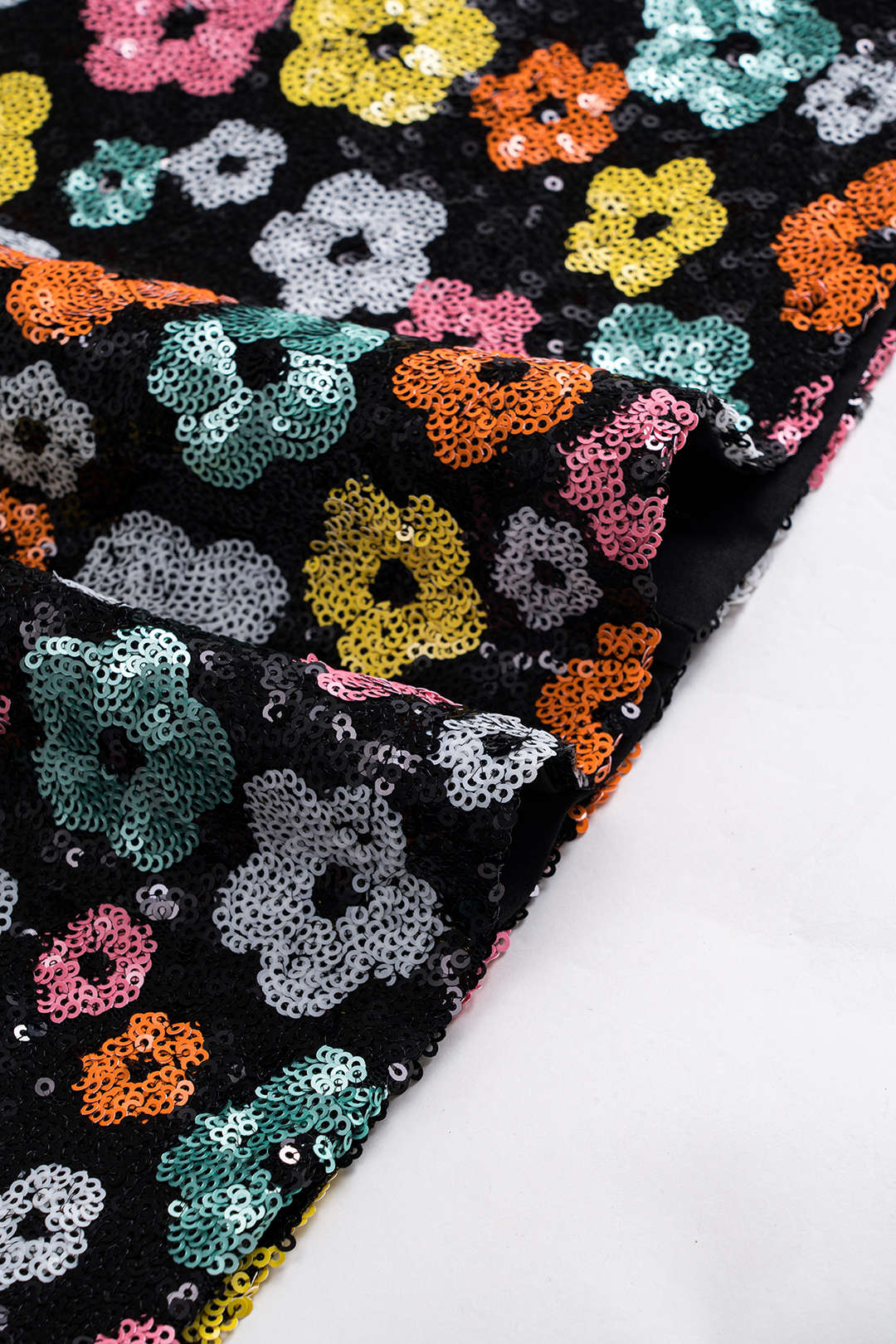 Sequin Zipper Mini Skirt