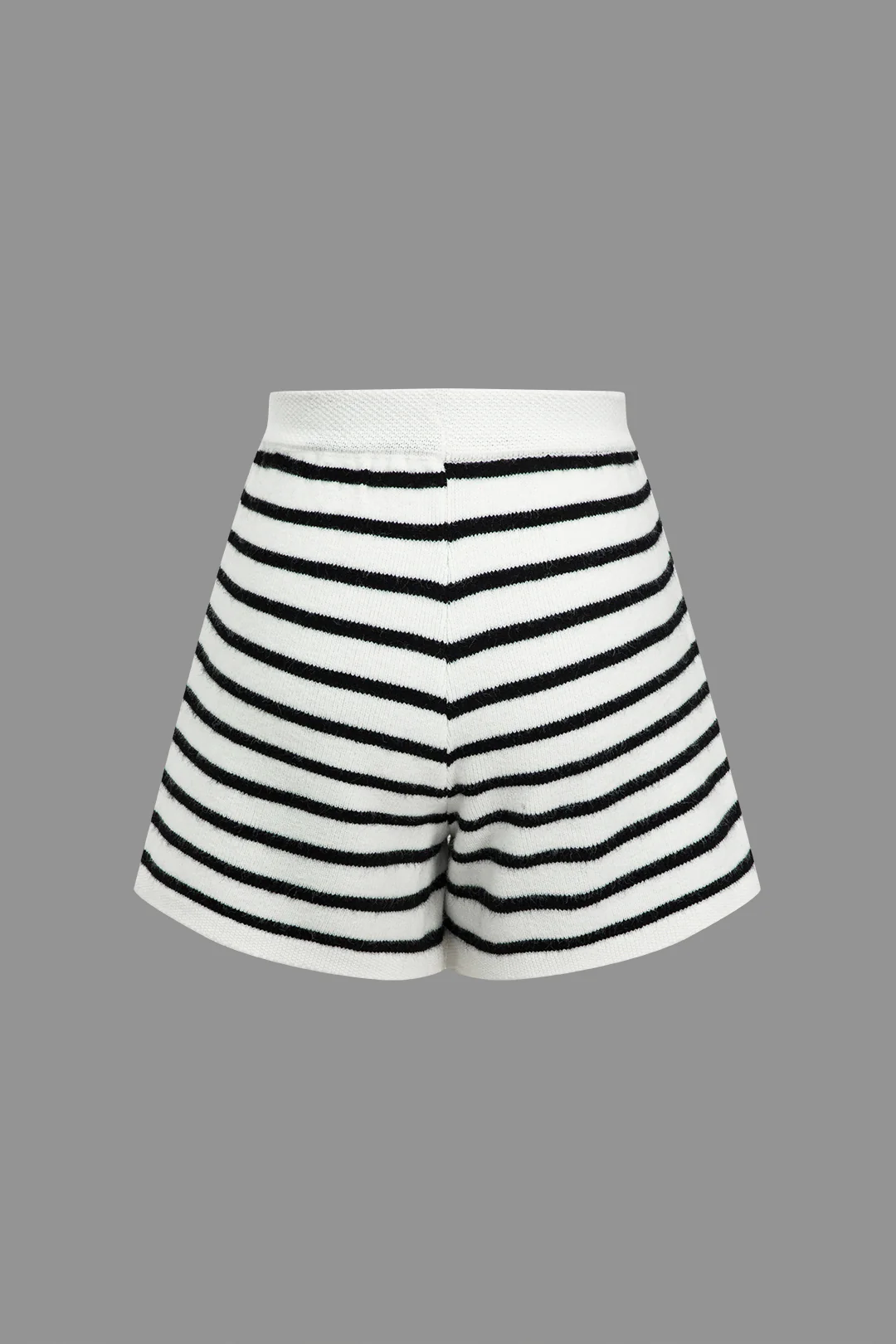 Striped Print Knitted Shorts