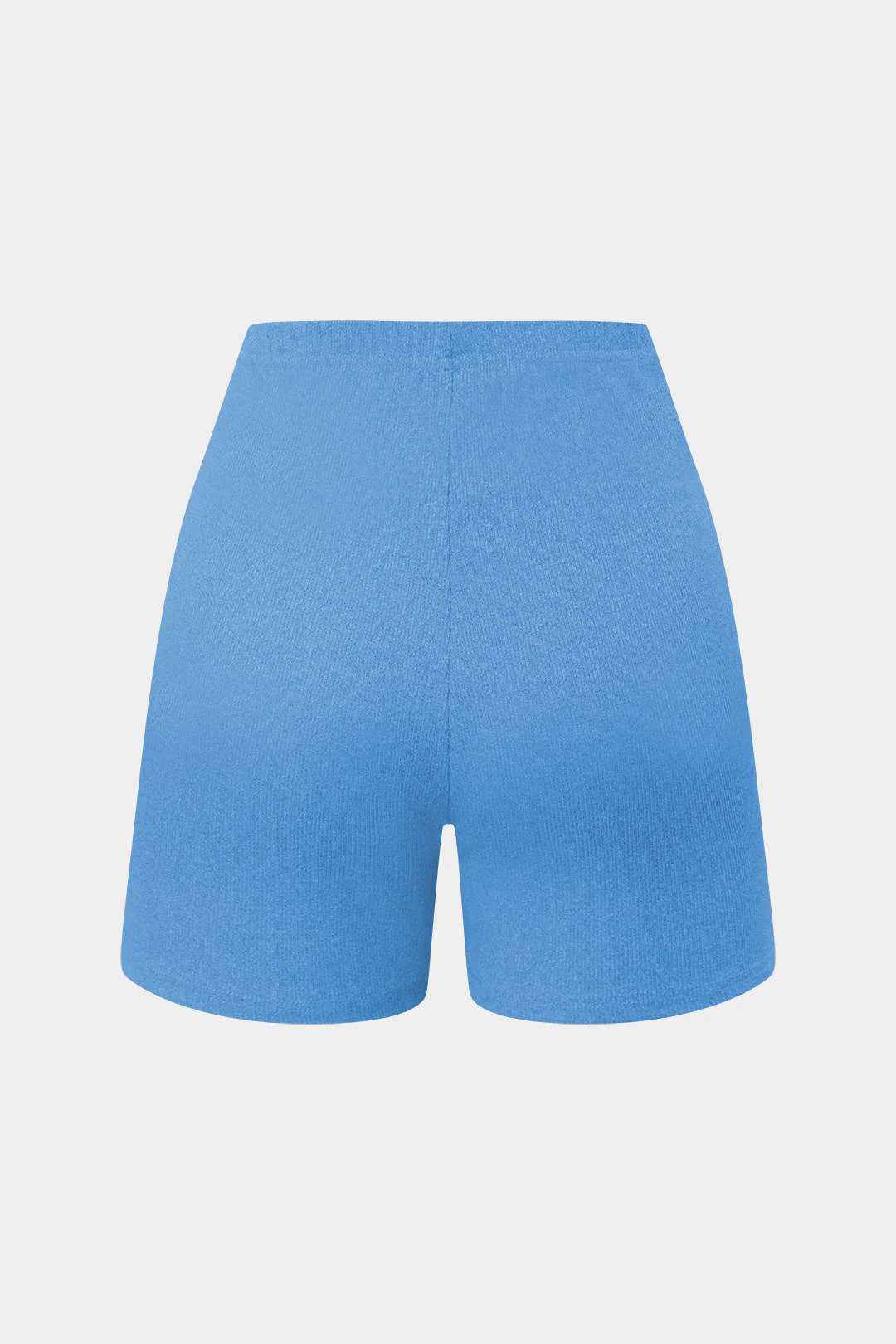 Simple Solid Knit Strapless Top and Shorts Set