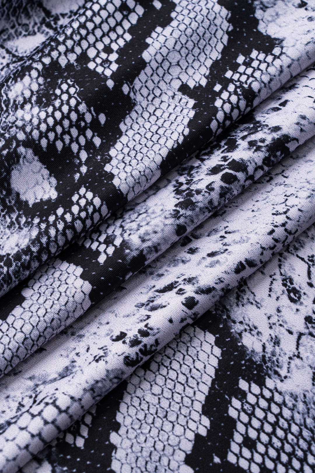 Snake Print Cowl Neck Top and Skirt Set