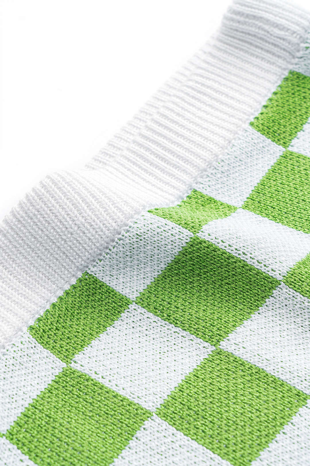 Contrast Pattern Knit Crop Top And Skirt Set