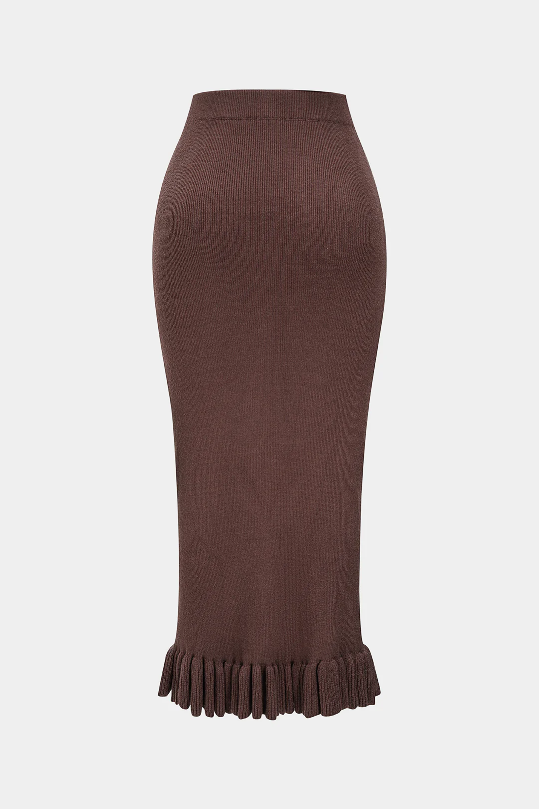 Knit Ruffle High Waist Skirt