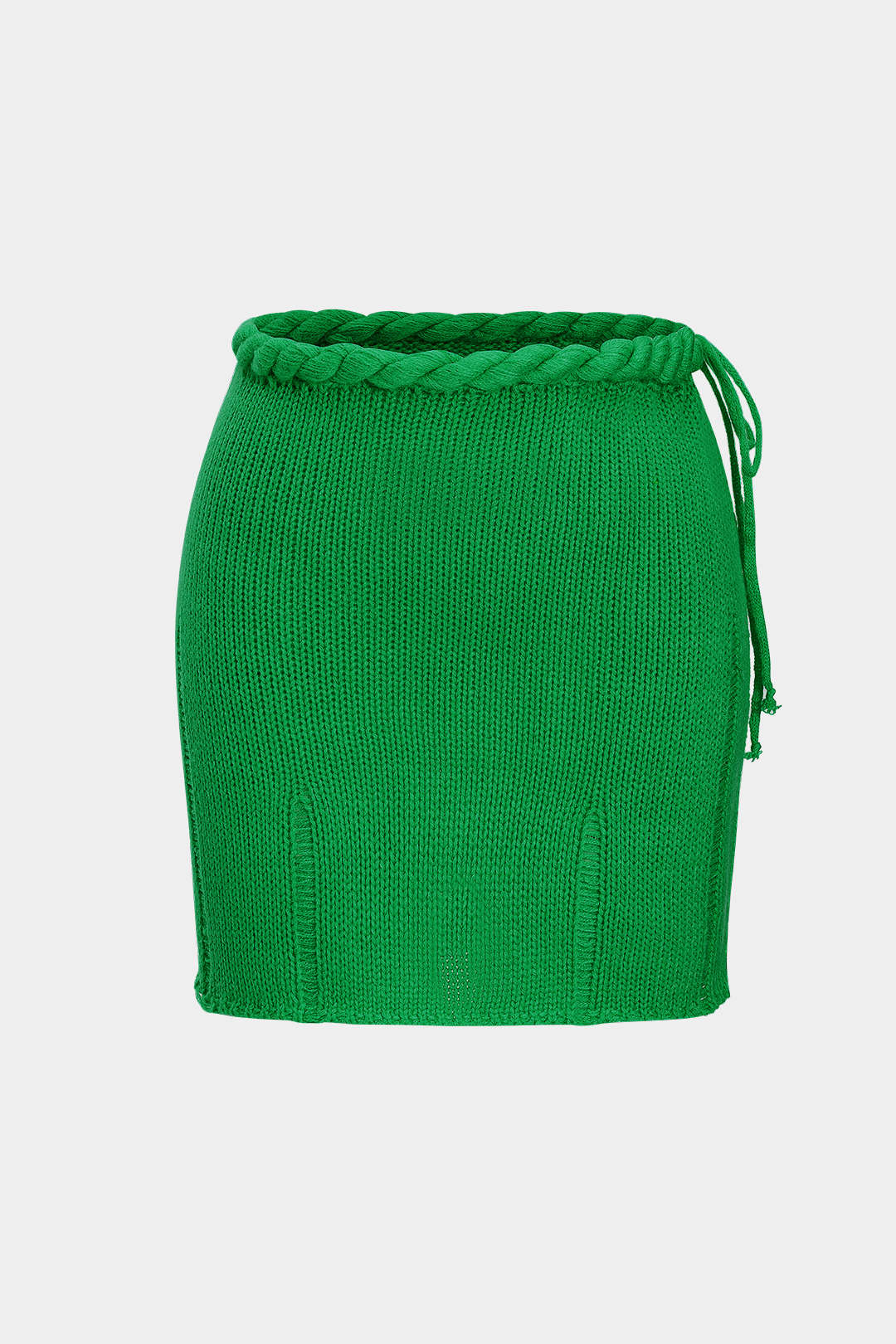 Knit Braided Tie-Up Skirt